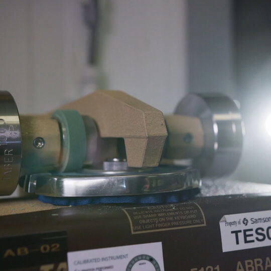 Test de abrasión del material textil