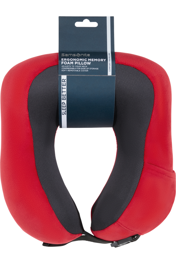 Samsonite Ta Revolution Ergonomic Memory Foam Pillow  Rojo