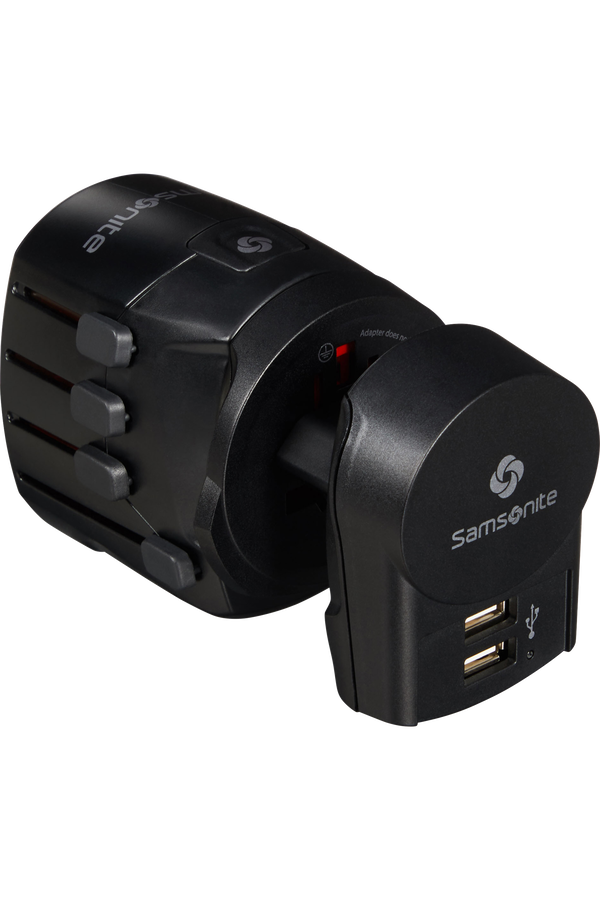 Samsonite Travel Accessories World Adaptor Pro 3-P+USB Negro