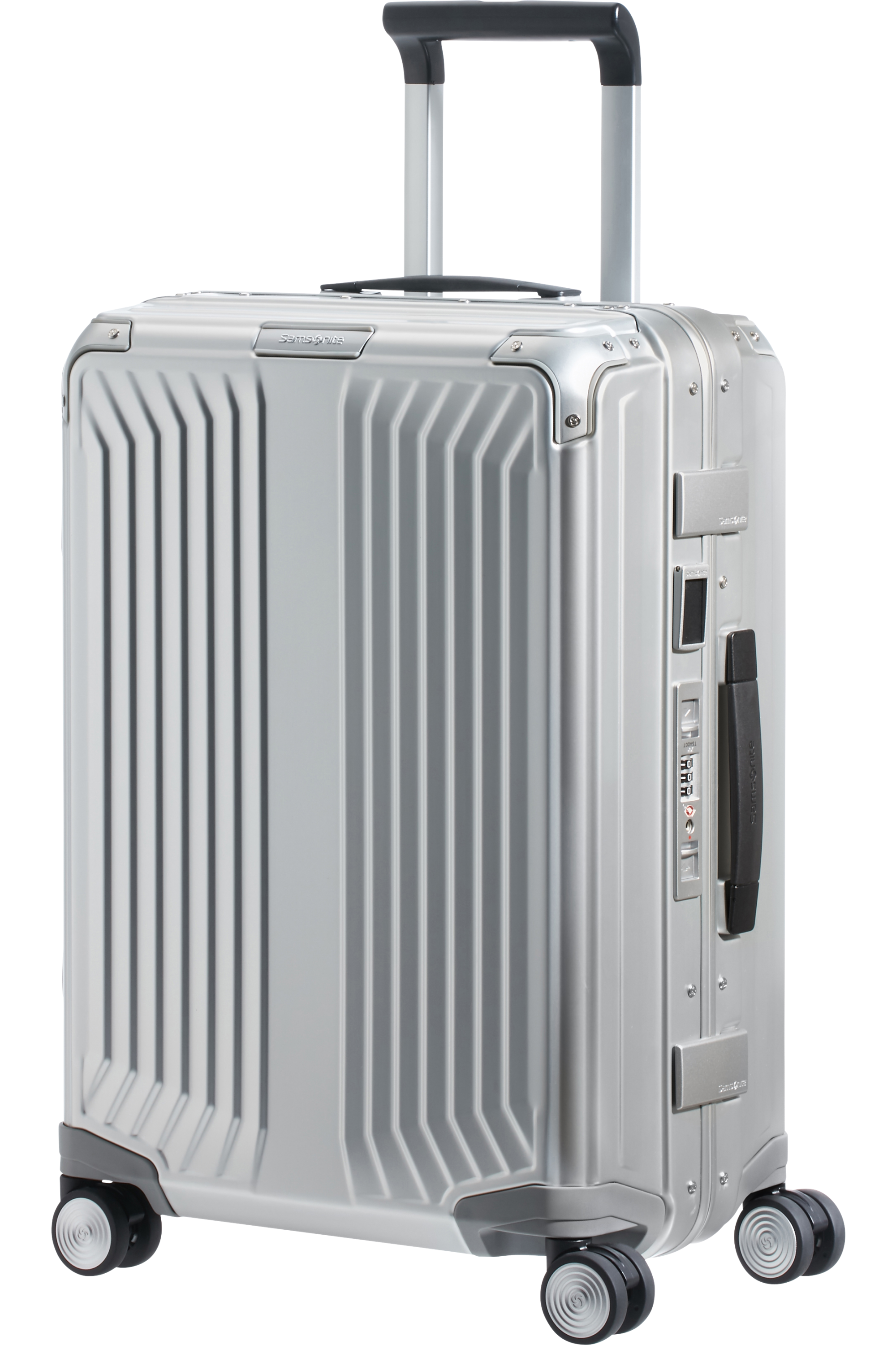 Valise Trolley Samsonite Lite Box Alu Spinner 71L – Argent – Aluminium – 4 Roues – NEUVE