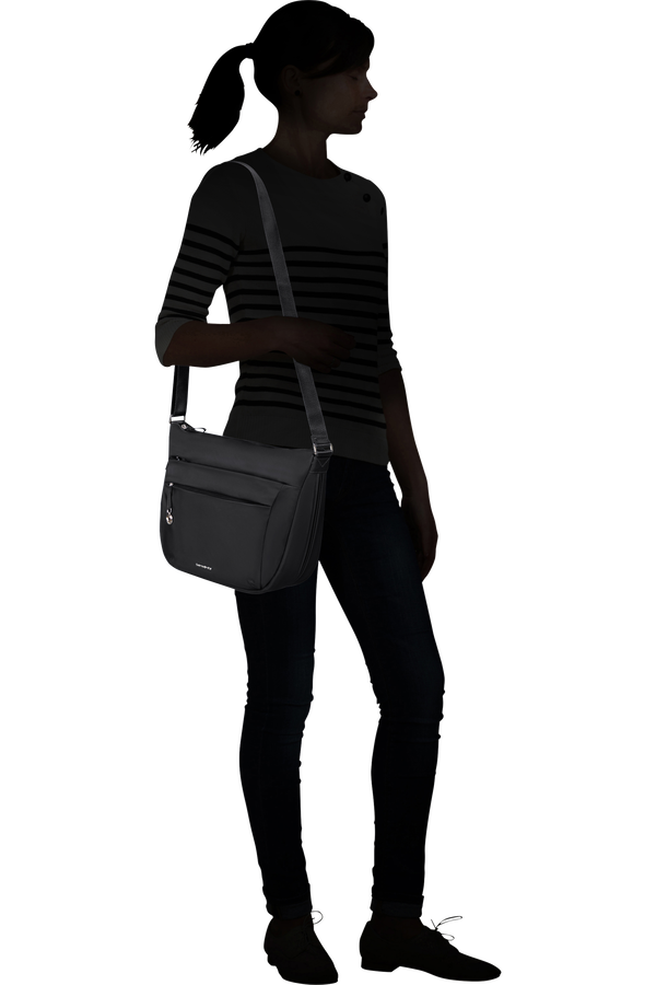 Samsonite Move 5.0 Hobo Bag Round Expandable M  Negro