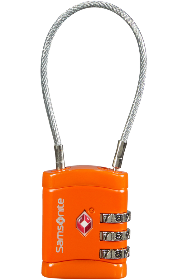 Samsonite Global Ta Cablelock 3 dial TSA Naranja Samsonite Global Ta Cablelock 3 dial TSA Naranja