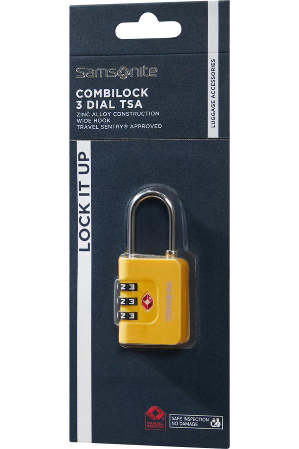 Samsonite Ta Revolution Combilock 3 dial TSA  Amarillo