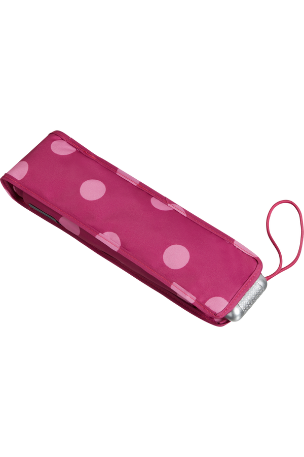 Samsonite Alu Drop S 3 Sect. Manual Flat  Violet Pink Polka Dots