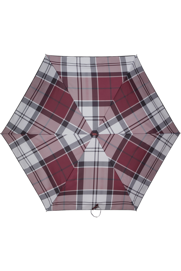 Samsonite Alu Drop S 3 Sect. Manual Flat  Garnet Red Check Samsonite Alu Drop S 3 Sect. Manual Flat  Garnet Red Check