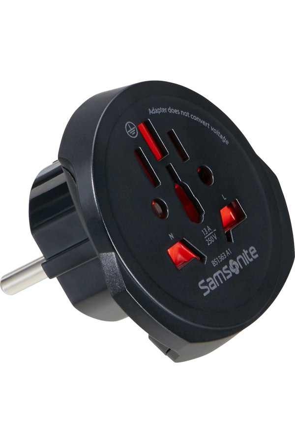 Samsonite Travel Accessories World to Europe Adaptor Negro