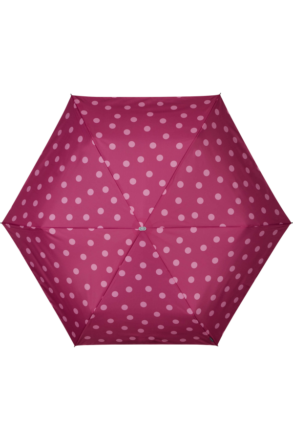 Samsonite Alu Drop S 3 Sect. Manual Flat  Violet Pink Polka Dots