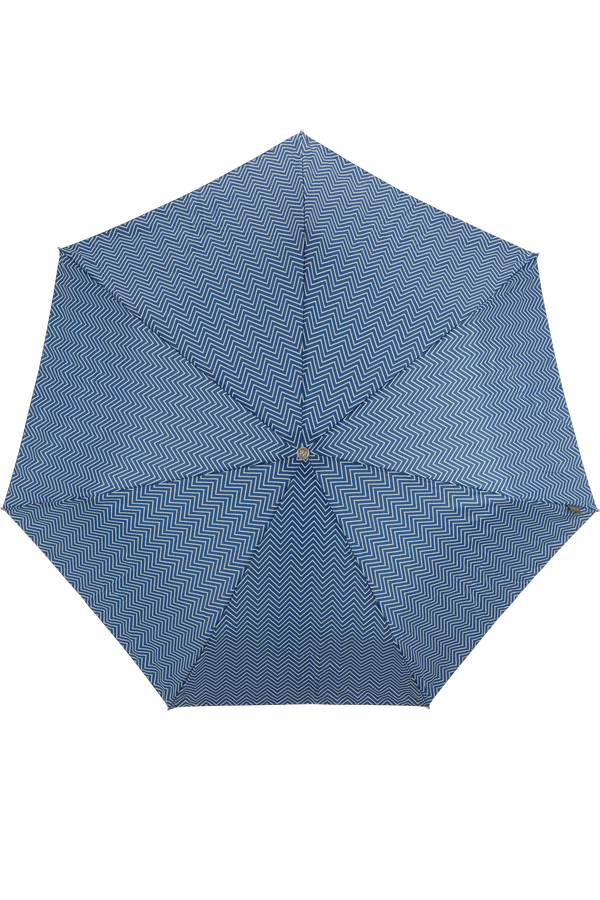 Samsonite Alu Drop S 3 Sect. Manual Flat  Geometric Blue Print