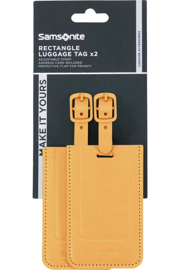 Samsonite Ta Revolution Rectangle Luggage Tag x2  Amarillo Samsonite Ta Revolution Rectangle Luggage Tag x2  Amarillo