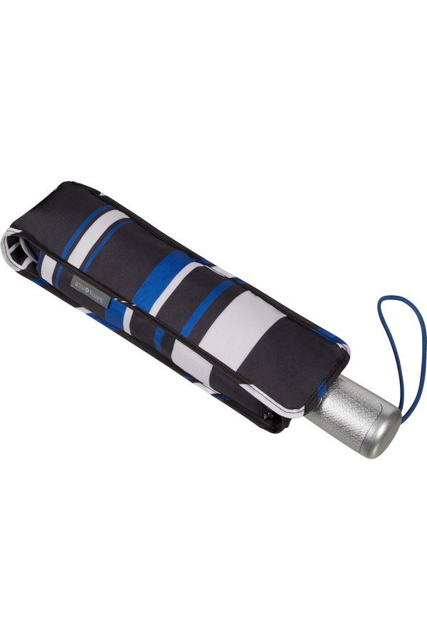 Samsonite Alu Drop S Safe 3 Sect. Auto O/C  Blue Stripes