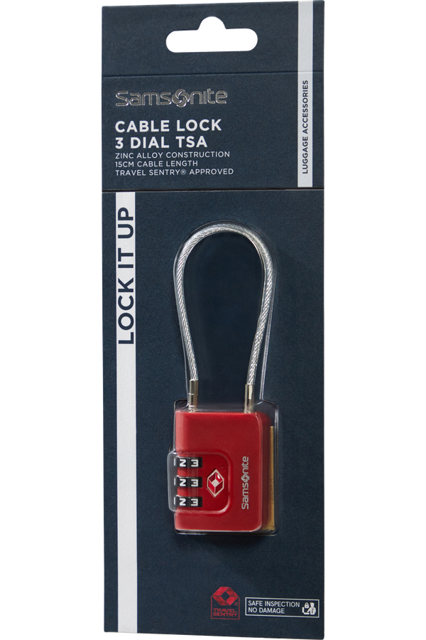 Samsonite Ta Revolution Cablelock 3 dial TSA  Rojo