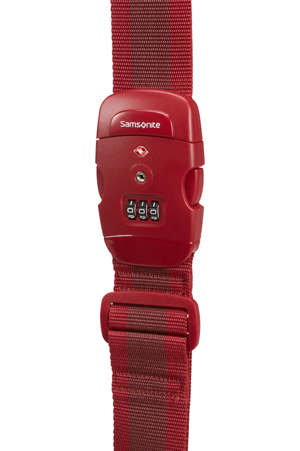 Samsonite Global Ta Luggage Strap/TSA Lock Rojo