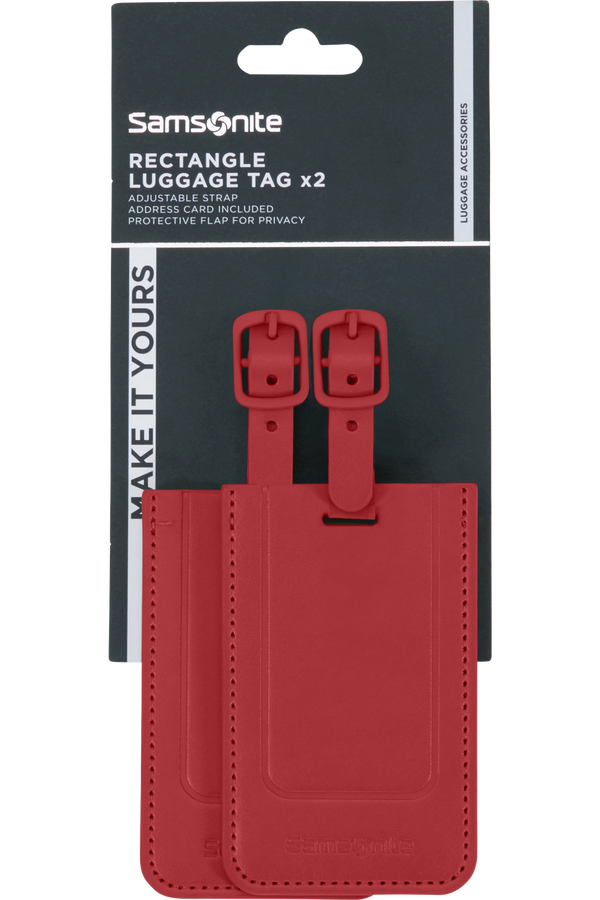 Samsonite Ta Revolution Rectangle Luggage Tag x2  Rojo