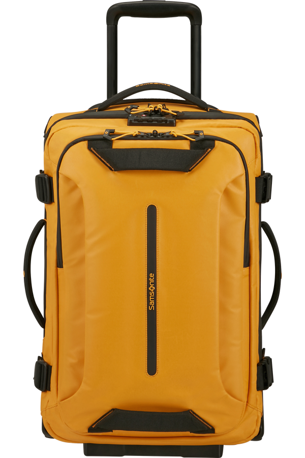 Maleta con ruedas detallada amarilla maleta de equipaje mediano maleta con  ruedas bolsa de vuelo con ruedas para viajes de negocios viajes de  vacaciones de verano ilustración de dibujos animados vista frontal
