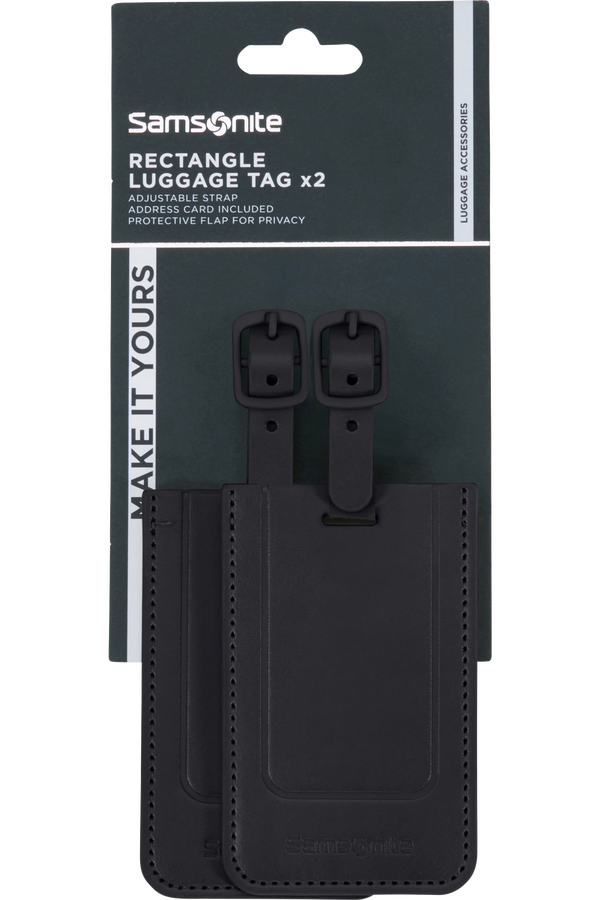 Samsonite Ta Revolution Rectangle Luggage Tag x2  Negro