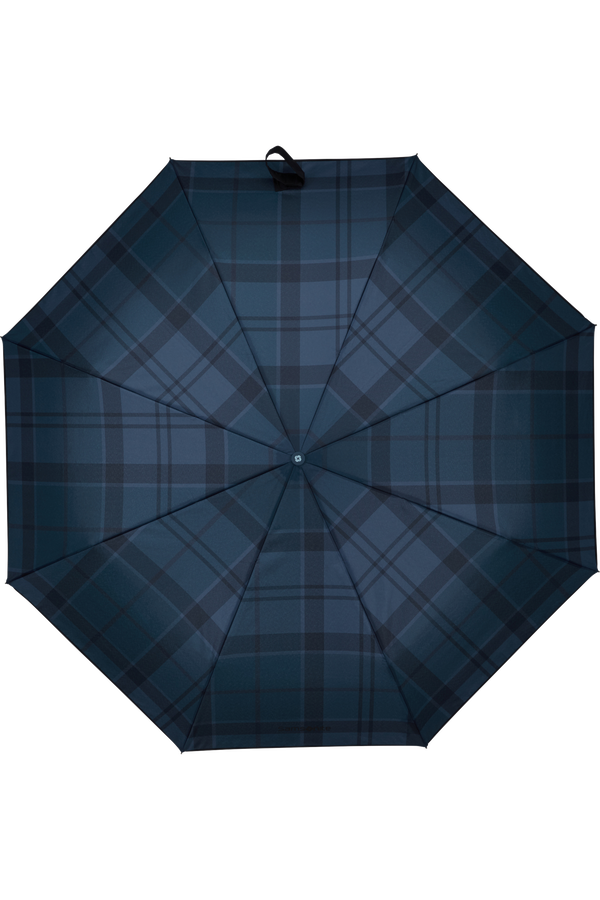 Samsonite Wood Classic S 3 Sect. Auto O/c Short  Check Dark Blue