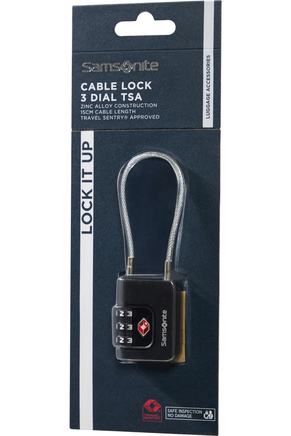 Samsonite Ta Revolution Cablelock 3 dial TSA  Negro