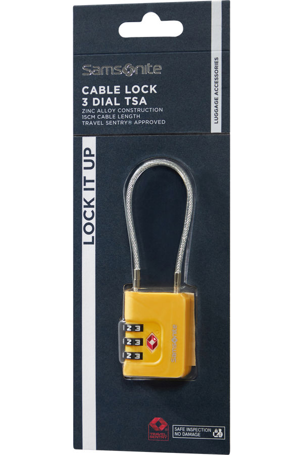 Samsonite Ta Revolution Cablelock 3 dial TSA  Amarillo