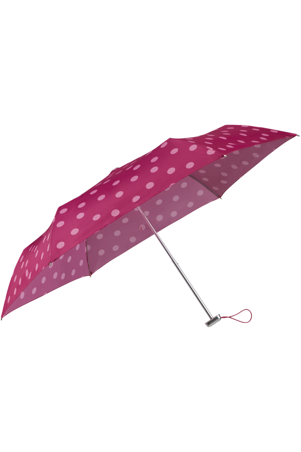 Samsonite Alu Drop S 3 Sect. Manual Flat  Violet Pink Polka Dots