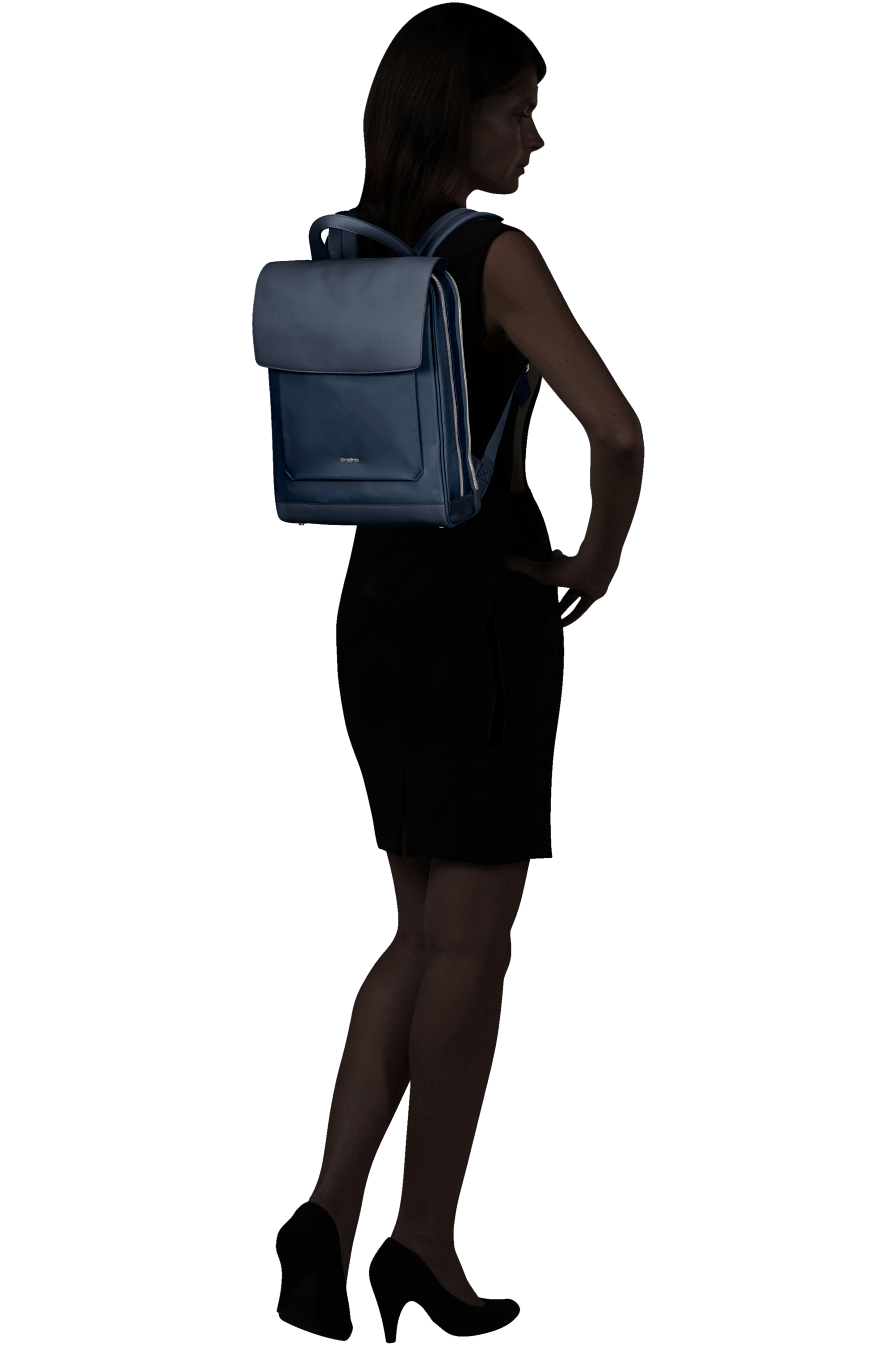 13 L 39 cm Samsonite Zalia 2.0-14 Pouces Sac à Dos Ordinateur Portable Bleu Midnight Blue 
