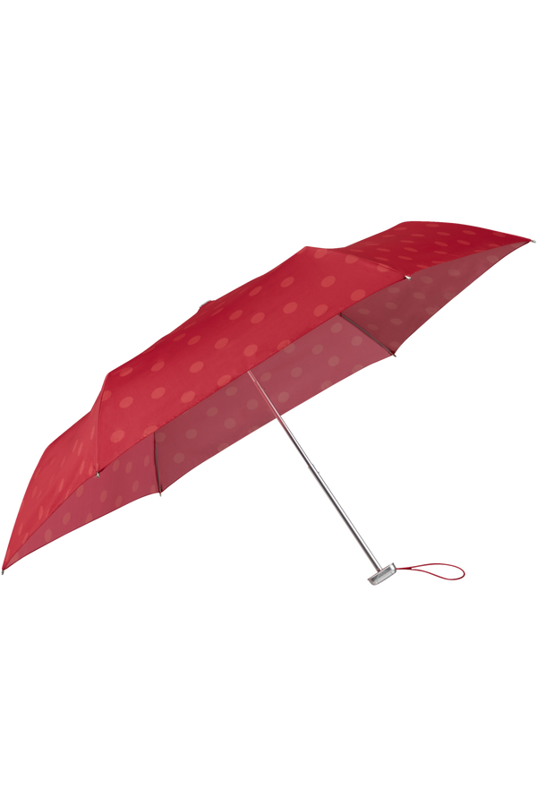 Samsonite Alu Drop S 3 Sect. Manual Flat  Sunset Red Polka Dots